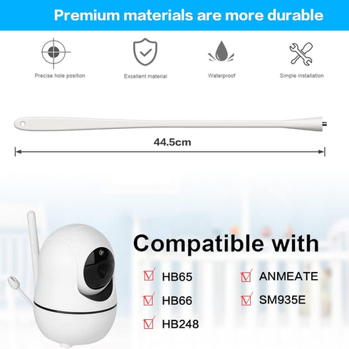 Baby Monitor Mount for HelloBaby HB65/HB66/HB248, ANMEATE SM935E Video Baby Monitor, Flexible Baby Camera Monitor Holder Without Tools for Crib or...