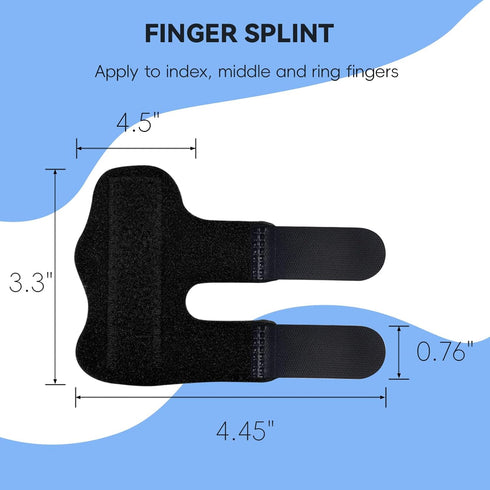 Finger Splint, Universal Trigger Finger Brace for Broken/Arthritis Pain and Sprain Relief, Trigger Finger Splint for Middle, Index, Ring (4 Pack,B...