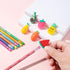 Leinuosen 30 Pieces Scented Pencils Fun Pencil with 12 Eraser Cartoon Pencil Toppers Fruit Pencil Toppers with Pencil Toppers Lovely Wood Pencil w...