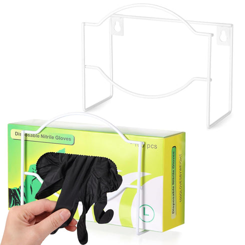 2 Pcs Glove Box Dispenser Glove Box Holder Metal Glove Box Holder Wall Mount Disposable Glove Dispenser Rubber Gloves Facial Tissue Holder for Foo...