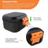 ARGOMAX Leak Proof Denture Bath Cup, Portable Soaking Denture Box, Denture Bath Case with Strainer, for Dentures and Braces (Black + Orange)....
