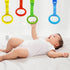 8PCS 4 Colors Baby Playpen Pull up Rings- Baby Crib Pull up Rings- Baby Walking Exercises Assistant Rings- Baby Bed Stand Up Rings Baby Cot Hangin...