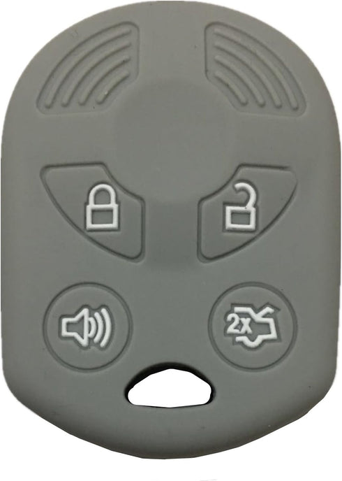 KAWIHEN Silicone Key Fob Cover Compatible with Ford Lincoln Mercury 4 buttons OUCD6000022 164-R8046 164-R7040 CWTWB1U722 (Gray)...