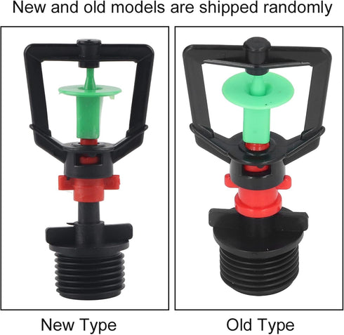 20 Garden Irrigation Nozzles, 360° Swivelling Irrigation Sprinklers, Atomised Rotary Irrigation Nozzles with G1/2 Male Thread for Greenhouse Garde...
