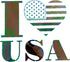 Large Patriotic Stencils American Flag American Map USA Stencil for Painting on Wood, Fabric, Walls, Airbrush + More | Reusable Mylar Template(I L...