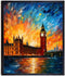 Bestbuddy Pet 11X14 Unframed Starry Night Van Gogh Inspired House of Parliament Elizabeth Tower Big Ben London United Kingdom Landmark Europe Trav...