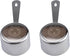 Honey Bear Kitchen 1/4 Cup 60 ml Leave-in Measuring Scoop Cups v2, Polished Stainless Steel (Set of 2)...
