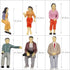 P25S 12pcs All Seated 1:25 Painted Passengers Figures G Scale Person for Model Railway Trains...