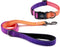 Reflective Dog Collar and Leash Set, Purple Martingale Dog Collar and Leash for Medium Dogs, Adjustable Durable Nylon Pet Collars with Leashes for...