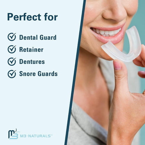 Retainer Cleanser Tablets and Soak Container Universal No Mess Denture Cleaning Tablets and Denture Bath Case Strainer Multipurpose Bath Cup Mouth...