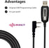 MIRKIT Baofeng Programming Cable for Two Way ham Portable radios: UV-5R, 5RA, 5R Plus, 5RE, UV-82, BF-F8HP, UV3R Plus, BF-888S, 5R EX, 5RX3, GA-2S...