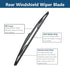 Rear Windshield Wiper Arm & Wiper Blade Set for Ford Edge 2007-2014/Lincoln MKX 2007-2014 Replace OEM # 68028437AA,9T4Z17526A...
