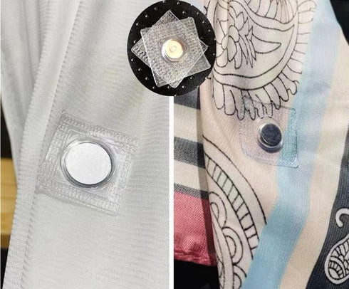 XILEWHZF 30 Pairs Hidden Sew Magnetic Snap, Invisible Hidden Sew in PVC Hidden Purse Closure Fastener Magnetic Snap Magnet Fastener for Handbag Cl...