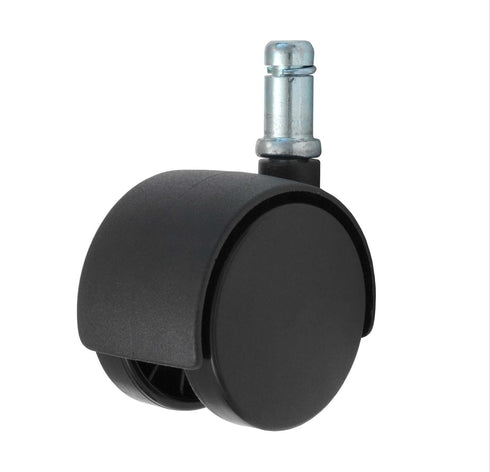 TWHN-50N-G20-BK 2" Diameter Nylon Wheel Hooded Non-Brake Caster, 7/16" Diameter x 7/8" Length Grip Ring Stem, 110 lb Capacity Range, Black...