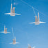 WANDIC 100 Pcs Origami Paper Cranes, Handmade Folded Origami Paper Crane String Garland for Wedding Party Backdrop Home Decoration, White...