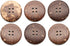 CRAFTMEMORE 4 Holes Coconut Shell Button for Linen Shirt Buttons, Arts, Crafts, Garment Sewing B89 (20mm, 12pcs)...