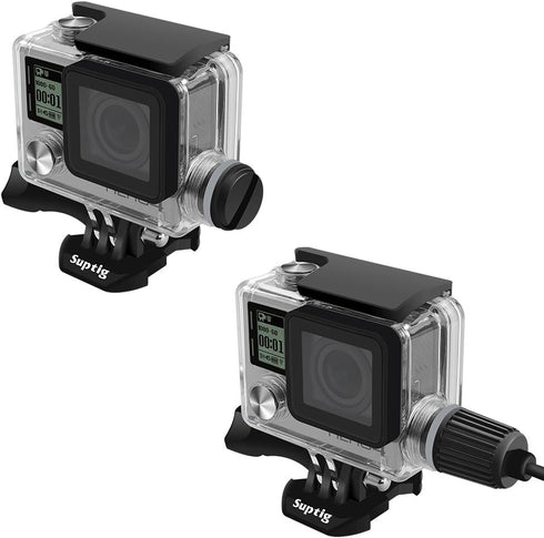 Suptig Housing Rechargeable Waterproof housing for GoPro Hero 4 Hero 3+ Hero 3 Outside Action Camera for Underwater Charge Use - Water Resistant u...
