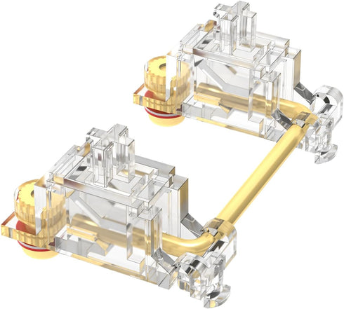 Stabilizer V2, Screw in Stabilizers with 2u 6.25u 7u Wires, PCB Mount Keyboard Stabilizers for Mechanical Keyboards (V2 Clear 100% Kit)...