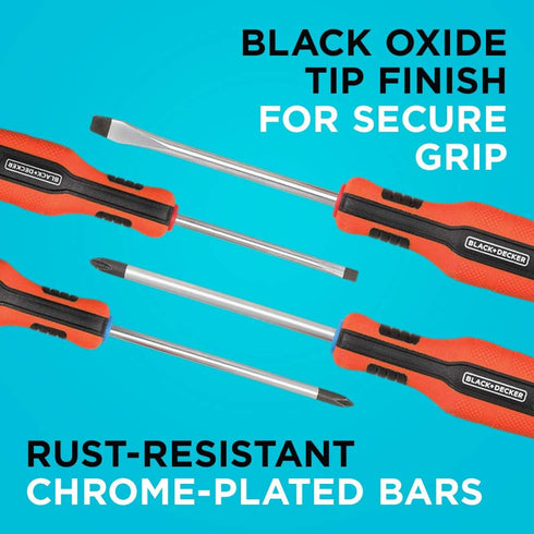 BLACK+DECKER Magnetic Screwdriver Set, 17-Piece (BDHT65003)...
