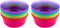Kids Plastic Dinnerware Set of 12 Multi Color Bowls - Reusable, BPA-Free, Dishwasher Safe and Microwaveable...