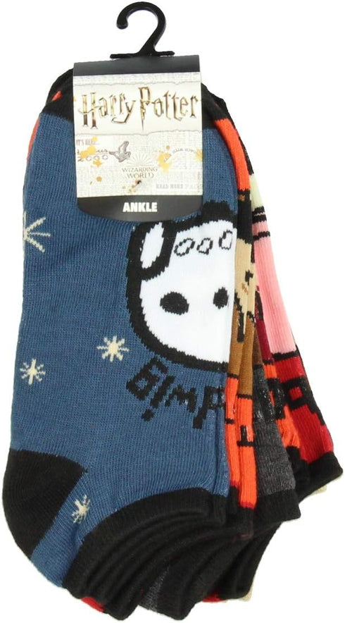 Harry Potter Chibi Character Designs 6 Pack Men And Women Ankle Socks...