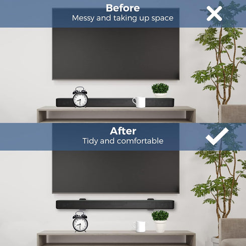 Universal Sound Bar Mount Brackets Wall Mount Shelf for Samsung, Sony, LG, JBL, Polk Audio, Vizio, Roku, Bose, Onn Soundbar Mount Mounting Bracket...