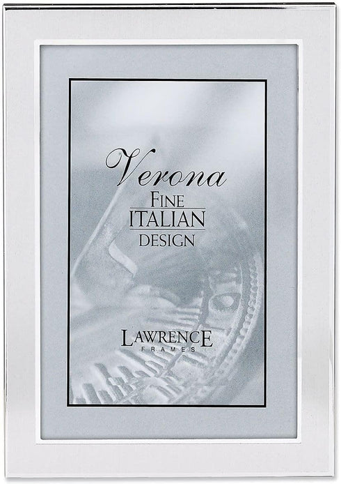 Lawrence Frames Brushed Silver 4 by 6 Metal Picture Frame...