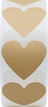Hybsk 1000pcs Kraft Heart Stickers 30mm Love Stickers for Envelope Seals Crafting Scrapbooking (Kraft)...