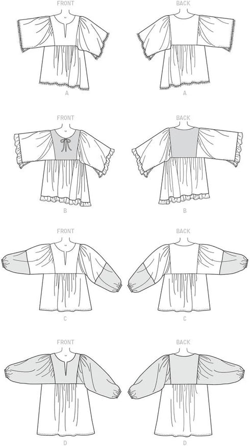McCall's Patterns M7325 Misses' Gathered Tops & Tunic, ZZ (Large-X-Large-XX-Large)...