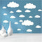 Big Clouds Wall Decals Removable DIY Large Vinyl Sticker Self Adhesive Wallpaper for Living Room Nursery Children Baby Kids Boys Girls Bedroom Dec...