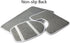 UNICEU Grey White Marble 3 Piece Bathroom Rug Set Includes Bath Rug, Contour Mat and Toilet Lid Cover, Machine Washable, Super Soft Microfiber & N...