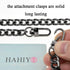 HAHIYO Purse Chain Strap Length 47.2” Bright Black for Shoulder Cross Body Sling Purse Handbag Clutch Bag Replacement Strap Comfortable Flat 0.4” ...