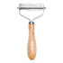 Pet Hair Removal Comb Solid Wood Metal Pet Brush Bilateral Grooming Tool Matting And Grooming Of Tangled Hairs For Cats, Large Dogs, Small Dogs...