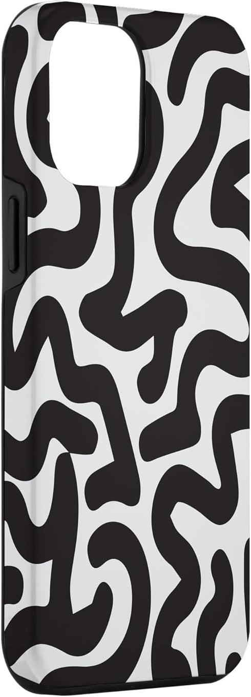 iPhone 14 Pro Max Black + White Abstract Pattern strengthen baby's brain power Case...