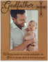 KATE POSH Godfather Engraved Natural Wood Picture Frame, Cross Decor, Baptism Gifts, Religious Catholic Gifts (5" x 7" Vertical)...