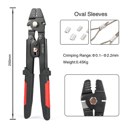 iCrimp Wire Rope Swager for Crimping Fishing Lines Up To 2.2mm...