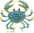 Rhinestone Crab Brooch Pin for Women Girls Gold Plated Fashion Crystal Marine Animal Brooches Lapel Pins Shiny Exaggerated Cute Holiday Vacation C...