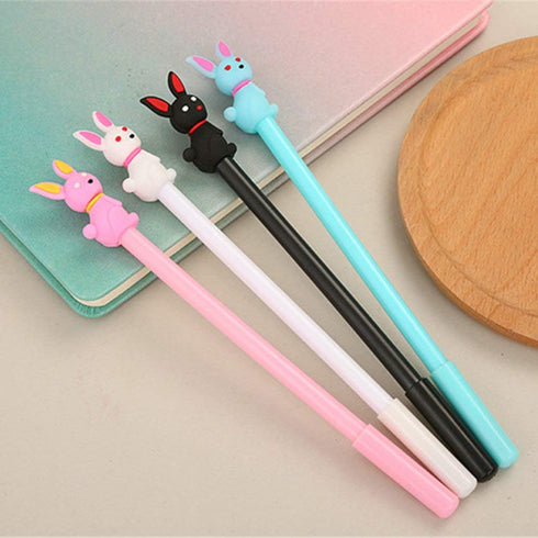 Animal Cute Rabbit Gel Ink Pen Cute Kawaii Black Writing Pens Ballpoint Black Ink Gel Pen Party Gift Gel Ink Pens Funny School Stationery Office S...