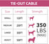 15ft Tie Out Cable for Dogs Up to 350LBS Dog Leads for Yard- and Camping No Tangle Rust Proof Training Dog Cable Can Use to Dog Chain for Yard Dog...