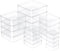 20pcs Small Plastic Storage Boxes Square Clear Containers with Lids Craft Organizers for Small Items, Bead, Jewelry, Office Supplies, 5 Sizes...
