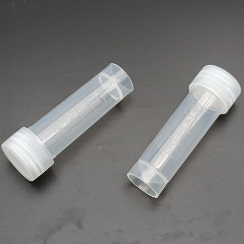 50 Pcs 5ml Graduated Plastic Tube Cryovial Cryogenic Vial Tube Mini Test Tube with Screw Cap...