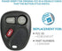 Keyless2Go Replacement for Keyless Entry Car Key Fob Vehicles That Use 3 Button KOBLEAR1XT 15042968 Remote, Self-Programming - 2 Pack...
