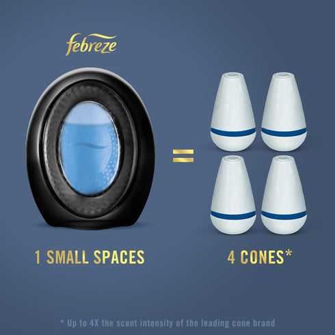 Febreze Small Spaces, Plug in Air Freshener Alternative for home, Odor Fighter Air Freshener, Ocean Scent,25 fl. oz, Pack of 4...