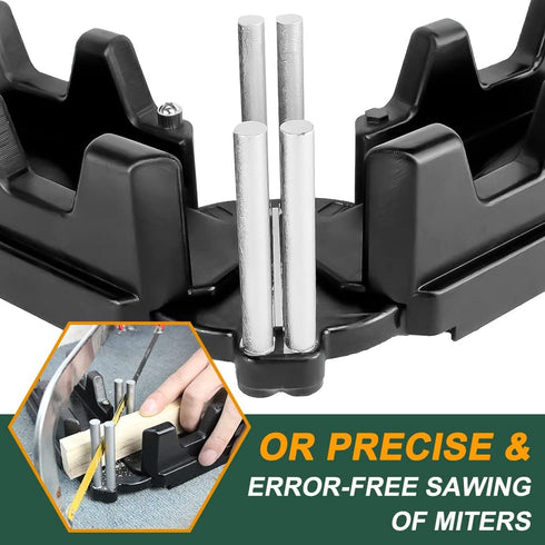 2-in-1 Mitre Measuring Cutting Tool, Measuring and Sawing Mitre Angles Cutting Tool for Home Improvement, Carpentry Work, Miter Saw Protractor Too...