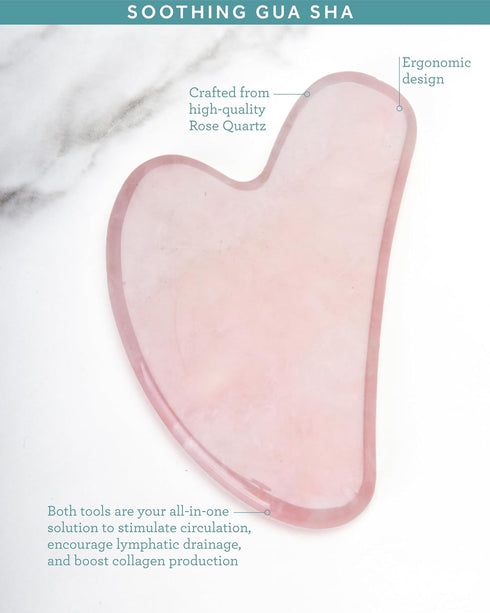 Bliss Gua Sha and Facial Roller - Beauty Spa Grade Self Care Massager Tool Set, Size One Size, Rose...
