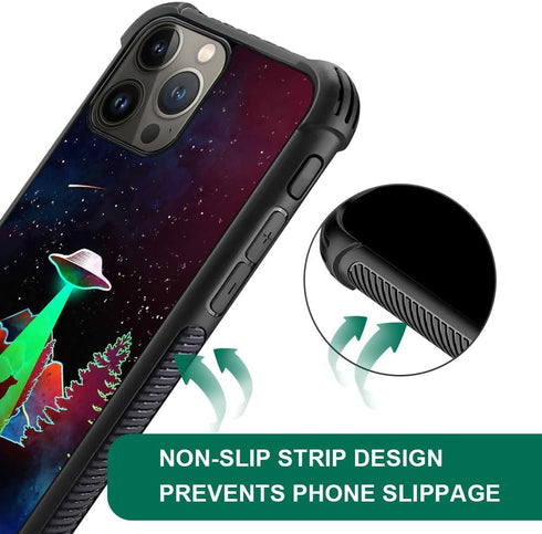 ZHEGAILIAN Case Compatible with iPhone 15 Pro Max,Aliens Hijack Bull 15 Pro Max Cases for Men/Boys,UNBreak Reinforced Corners Back Cover Soft TPU ...