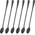 9 Inch Long Handle Iced Tea Spoon, DaKuan Set of 6 Stainless Steel Iced Teaspoon for Iced Tea, Coffee, Cocktail, Milkshake, Cold Drink (Black)...