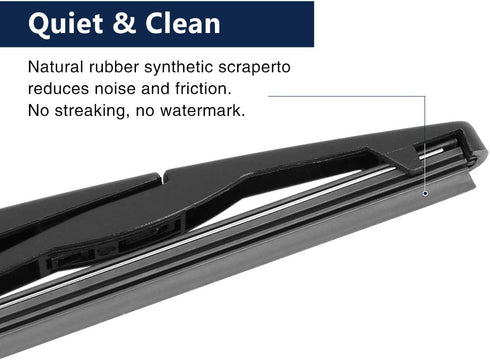 X AUTOHAUX 365mm 14" Car Rear Windshield Wiper Blade Arm Set for Nissan Versa 07-12...