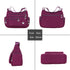 WITERY Nylon Crossboby Bags for Women - Waterproof Zipper Multi-Pocket Crossboby Purse Lightweight Shoulder Bag...