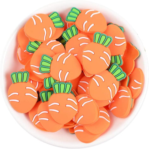 50 Pack Fruit Vegetable Plastic Charms Resin Flatbacks Buttons Polymer Clay Beads for Miniature Fairy Garden Hair Accessories Home Decorations (Ca...